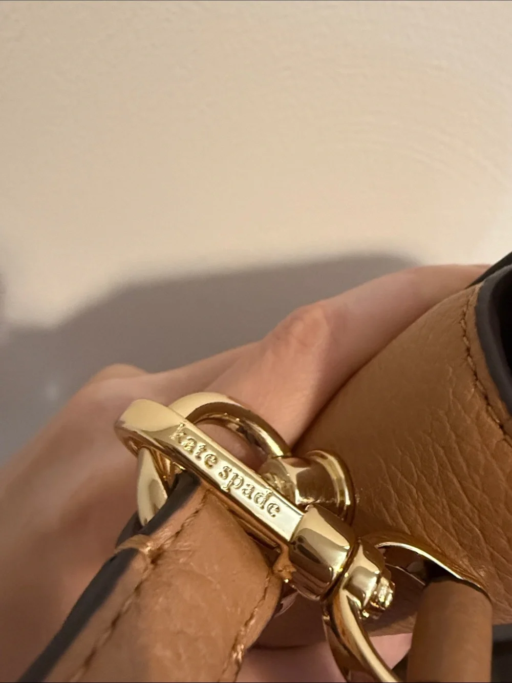 Kate Spade Pebble Leather Shoulder Bag in Tan